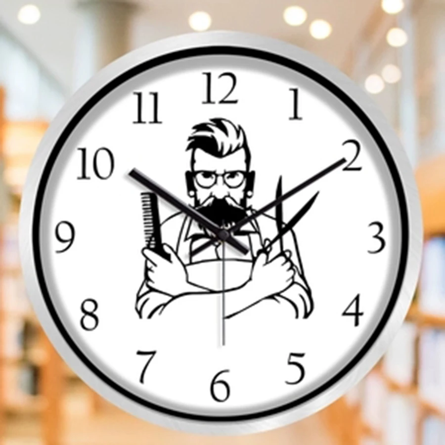 

Barber Minimalist Silent Wall Clock Creative Living Room Decoration Wall Clock Modern Design Jam Dinding Unik Barber Pole 60C089