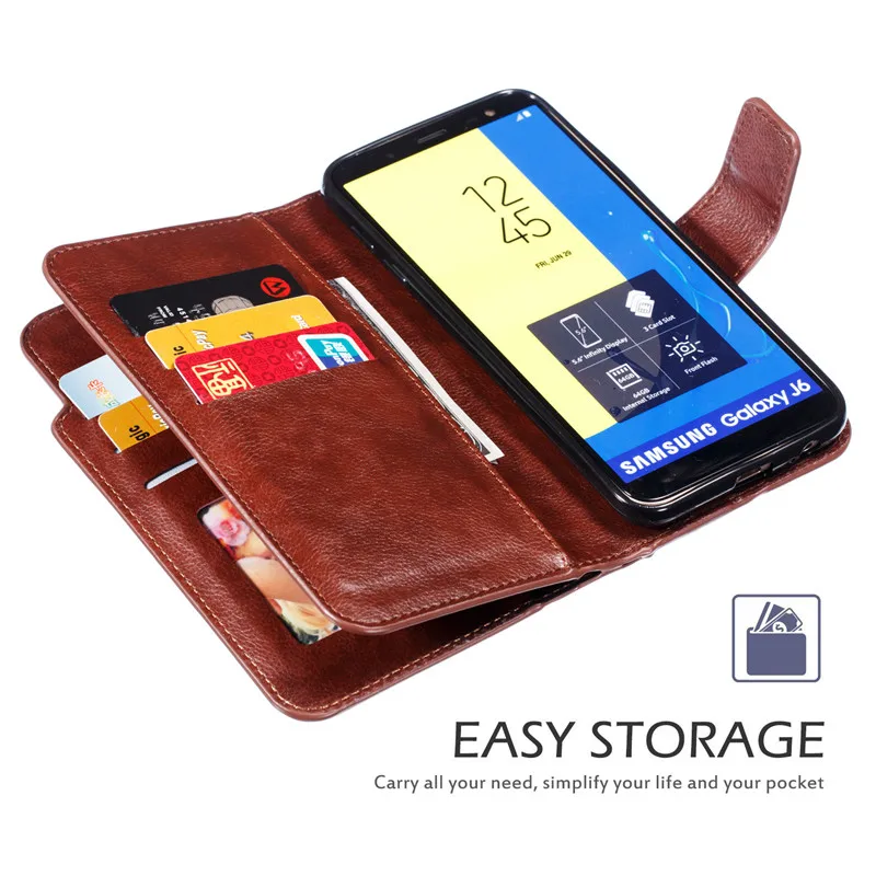 Samsung Galaxy J8 J6 J4 J3 J2 Pro 2018 Case Cover Luxury Leather Nine cards Wallet Flip Case Samsung Galaxy J3 J5 J7 2016 J3 J5 J7 2017 EU J330 J530 J730 Case Cover15