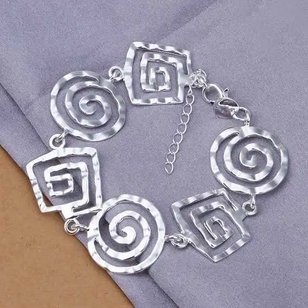 

Hot Sell!Wholesale silver Bracelet,silver plated Fashion Jewelry,Thread Bracelet SMTH324