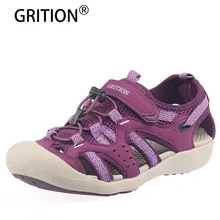 GRITION/уличные сандалии; женская летняя удобная Пляжная обувь; легкая дышащая прогулочная обувь; повседневные прогулочные походные сандалии