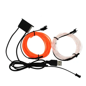

DC5V USB LED strip EL wire Neon TV Light Dance Party Car Decor Light Neon LED lamp Flexible EL Wire Rope Tube Waterproof