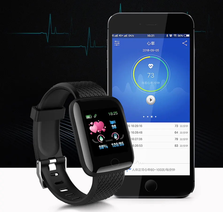 SALFRESA A6 Smart Bracelet Fitness Tracker 1.3 Inch Colorful HD Screen Sport Watch Waterproof IP67 Healthy Tracking Smart Band-9