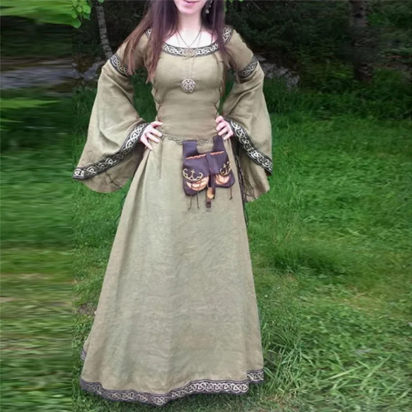 Women dress Renaissance Victorian Medieval Gothic Long Dresses For party Gowns Costumes Evening Dresses elegant dress O26#N (6)
