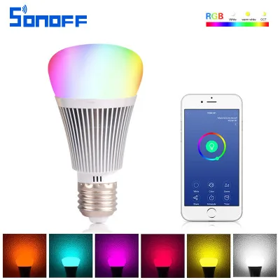 

Sonoff B1 Wifi Led Bulb Dimmer Smart Switch Remote Control Wifi Light Switch Led Color Changing Wifi Bulb Works With Alexa