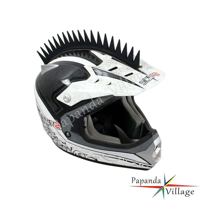 Papanda черная мотоциклетная наклейка на шлем Dirt Bike Mohawk Stick Mohawks Blade шипы Capacete