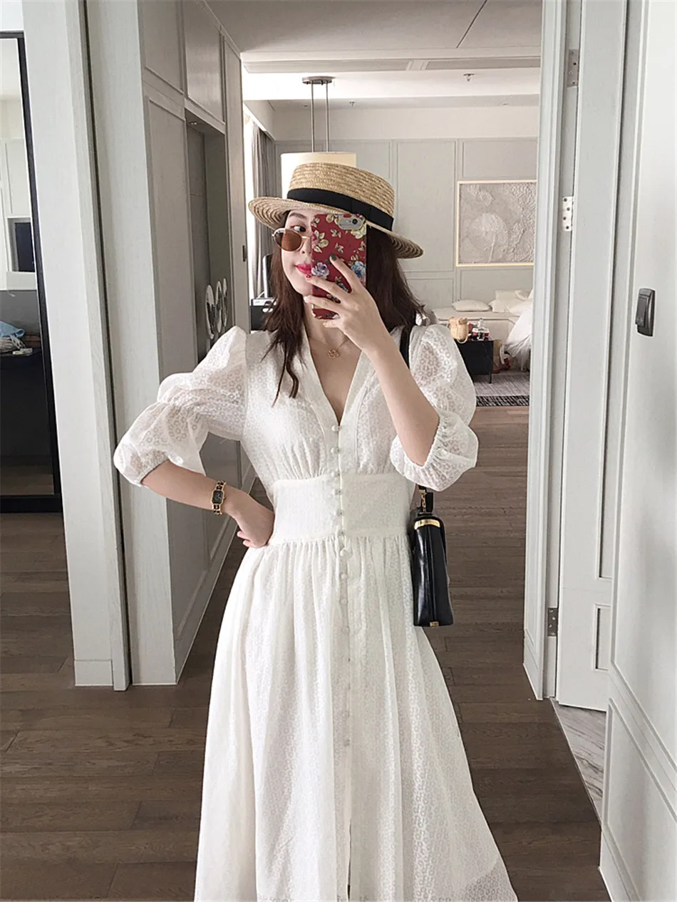 white summer dress