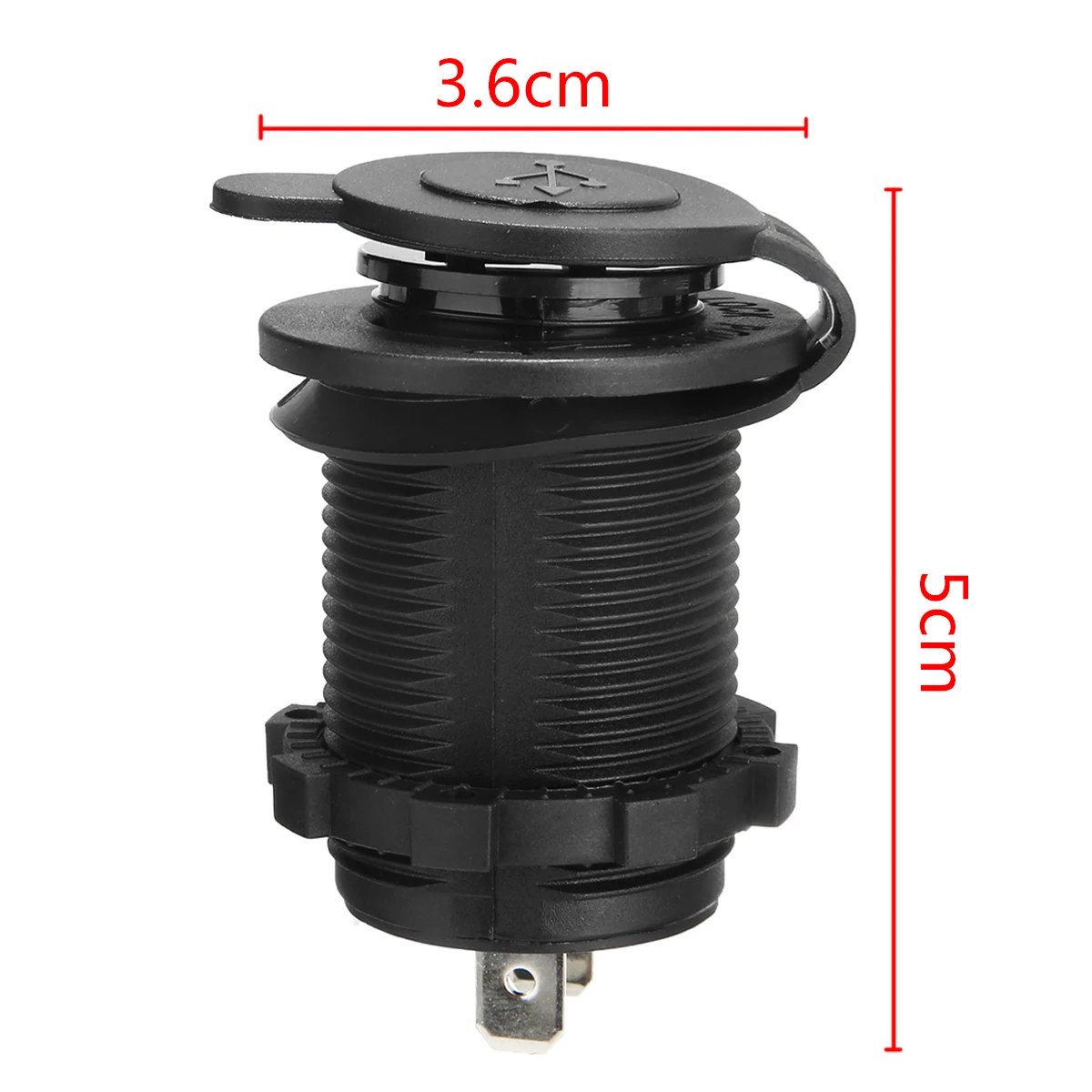 New 12-24V Car Cigarette Lighter Socket Dual USB Power Adapter Charger Outlet Plug for Car Auto Motorcycle Truck