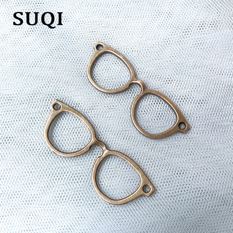 SUQI 6 шт. 50 мм бронзовые очки двойная серьга дырка ожерелье серьги браслет подвеска