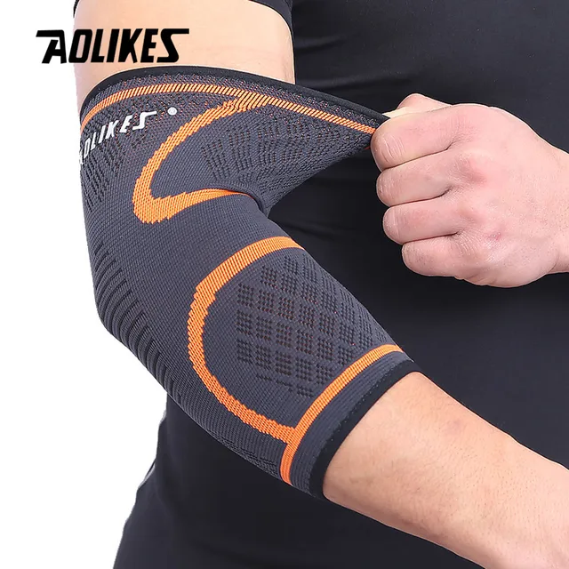 AOLIKES 1 Pair Elastic Elbow Pads Basketball Tennis Elbow Support