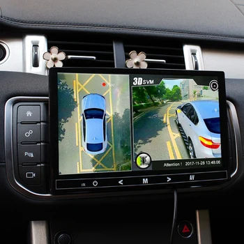 

3D HD 360 Car Surround View Monitoring System Bird View System 4 Camera DVR HD 960P Recorder Parking Monitoring remote receiver