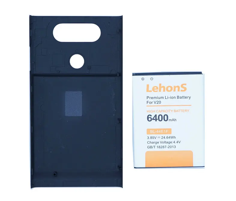 LehonS 1x6400 мА/ч, 24.64Wh BL-44E1F длительная запасная батарея+ задняя крышка чехол для LG V20 VS995 US996 LS997 H990DS H910 H918