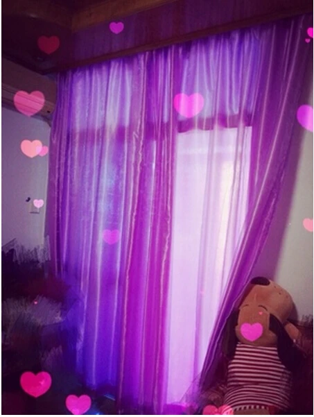 Freeshipping 2017 New Living Room Satin Curtains For Home Solid Thin Freeshipping 2017 New Living Room Satin Curtains For Home Solid Thin Purple Blue White Decoration