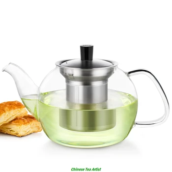

Classic Heat Resistant Glass Teapot with Stainless Steel Infuser & Lid 900ml,Chinese Tea Ceremony Gong Fu Tea Pot,Free Shipping