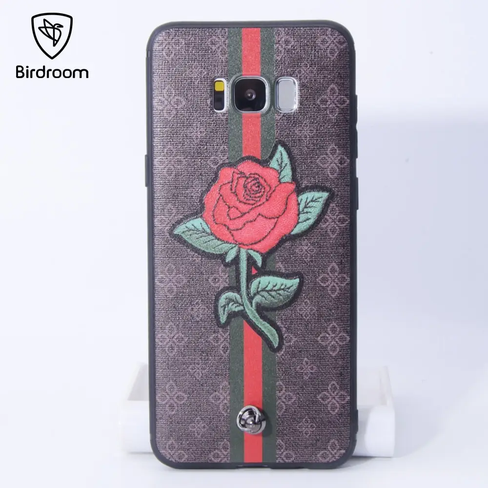 Birdroom Case For Samsung Galaxy S8 Soft TPU Funda Retro 3D Relief Panting Coque Plus Girl Fundas Cover+2Pcs Lanyard |