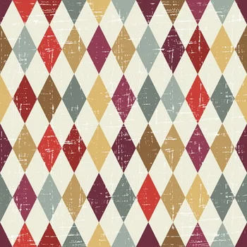 

5x7ft Colorful Pastel Harlequin Tile Wallpaper Stained Wood Floor Backdrop