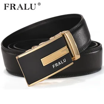 

FRALU 2017 top quality cow genuine fashion leather men belts for men automatic buckle strap cinto masculino free shipping