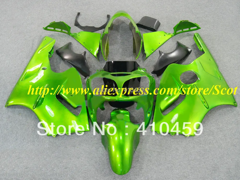 Изготовленный на заказ зеленый черный обтекатель комплект для KAWASAKI Ninja ZX12R 00 01 ZX 12R 2000 2001 ZX-12R Мотоцикл Обтекатели кузова