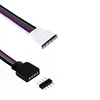 Mejores Ofertas Conector RGB de 4 pines y 5 pines, conector RGBW macho + hembra, tira LED, Cable de soldadura para tira LED 5050 3528 RGB RGBW 87ZwDqYx