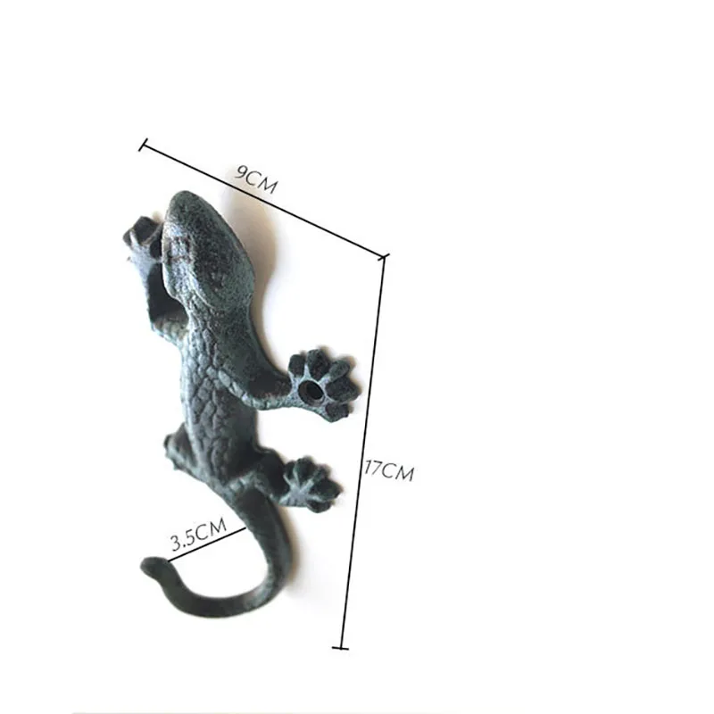 1 шт. чугунный крючок для ключей вешалка крышек Gecko настенный винтажный садовый