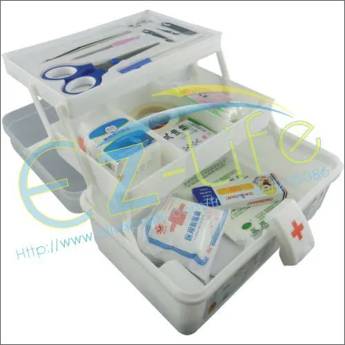 Big size First aid kit box with makeup tool free, home emergency