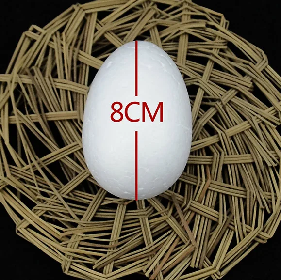 30 шт./партия 8 см Моделирование пенополистирол пенопласт пена яйцо шар белые авторские шары для DIY Рождественская вечеринка украшения поставки подарки - Цвет: 7CM