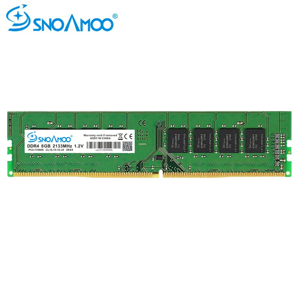 

SNOAMOO DDR4 Desktop PC RAMs 8GB 2133MHz CL1516 PC4-17000S 1.2V 2Rx8 288-Pin DIMM For Intel ARM Computer RAMs Lifetime Warranty
