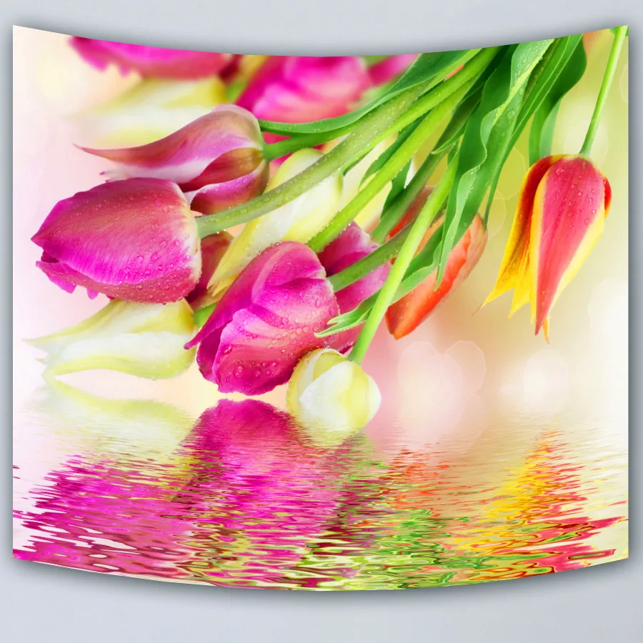 

mmuju wall hanging blanket tapestry beach throw towel living room flower printed supersoft tapestries Accept customizing design