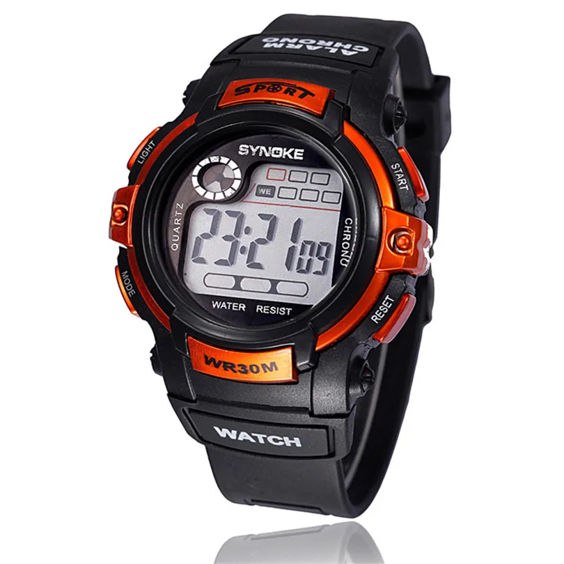2019 New Fashion Men Watch  Boy Digital LED Quartz Alarm Date Sports Waterproof Wrist Watch  Compass For Sport Man #4m15 (10)