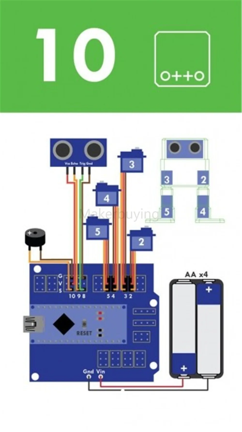 Robô de Código Otto Faça Você Mesmo Builder Kit Arduino Nano Aberto Fabricante Obstáculo Evitar Humanidade Playmate 3d 12 Cheap Brinquedos programáveis