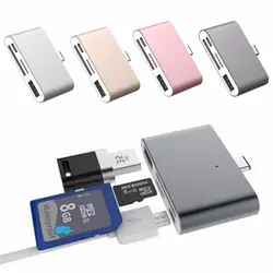 USB 3,1 Тип C к USB 2,0 Micro USB + SD TF Card Reader OTG концентратор конвертер адаптер