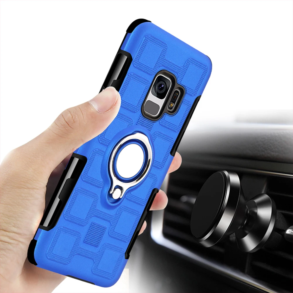 

For LG V30 K4 K8 K10 2017 Q6 Q7 Q8 Luxury Rugged Armor Shockproof Phone Case For LG K8 K10 Pro 2018 Magnet Ring Back Case Cover