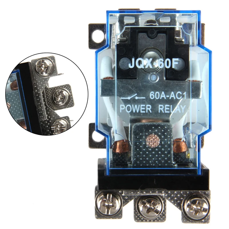 

JQX-60F High-power Relay 12V 24V Bumper Car 220V Current 1Z 60A AC 220V coil power relay