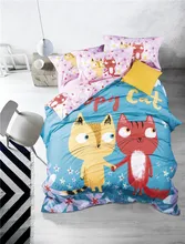 IvaRose Cute rabbit bedding set cotton fabric kids bedsheet queen king size pillow duvet cover bedspread home texile
