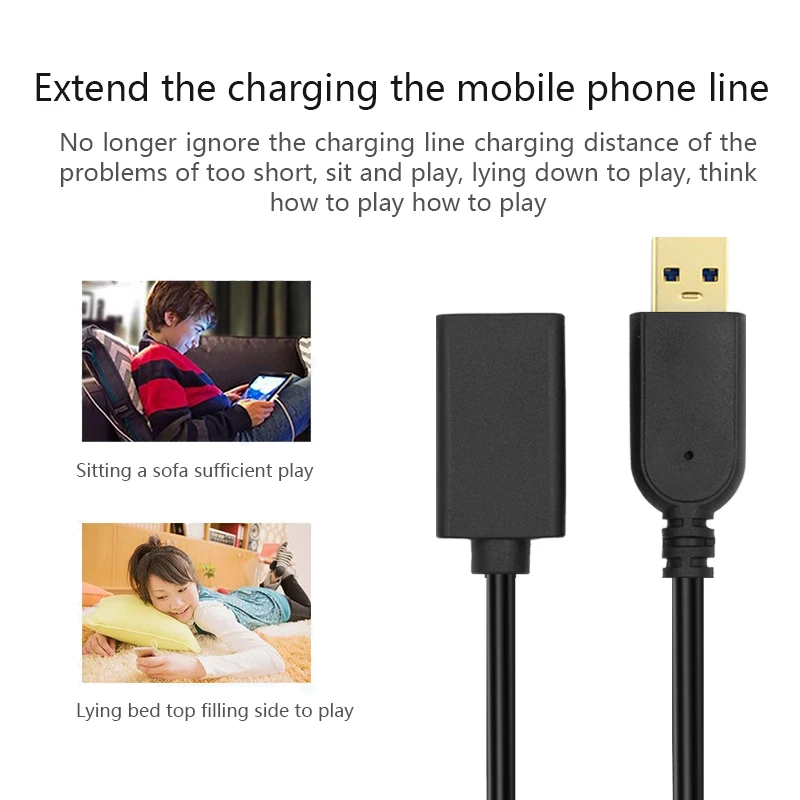 USB кабель удлинитель со штыревыми соединителями для женщин супер скоростной 3 0