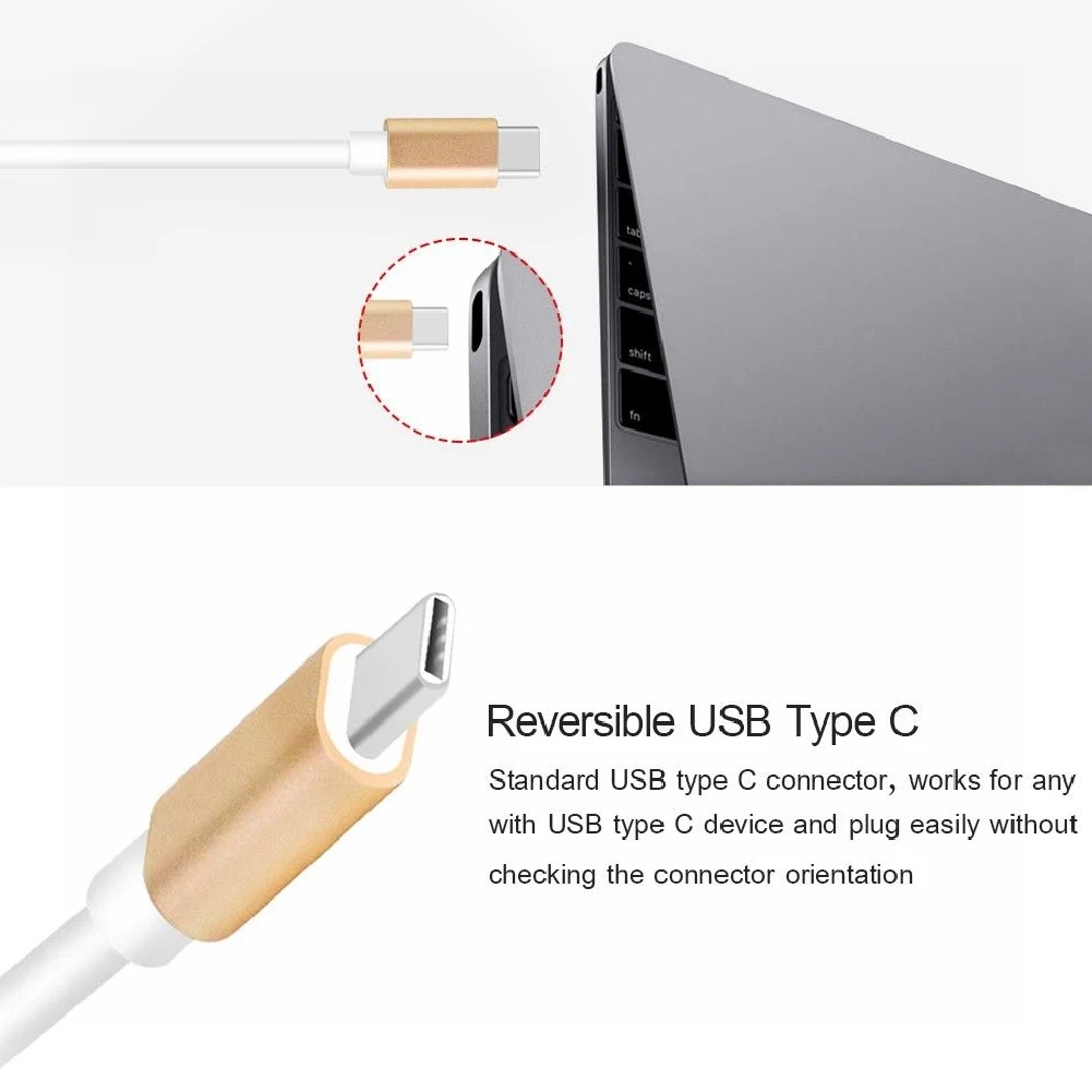  Wholesale 3 in 1 USB 3.1 Type C to 4K HDMI USB 3.0 Hub Adapter Cable Converter Connector 