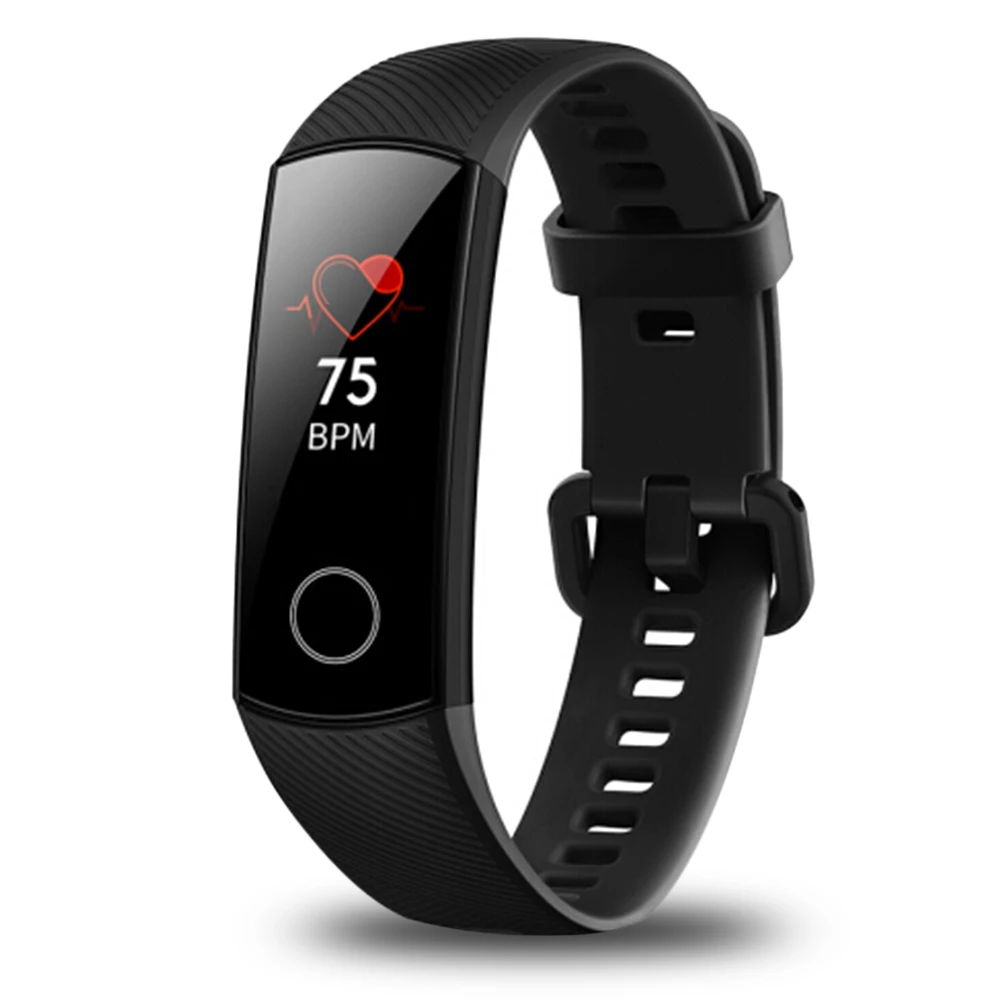 Huawei Honor Band 4 фитнес-браслет, умный Браслет, водонепроницаемый, для плавания, осанки, обнаружения пульса, сна, оснастки, фитнес-трекер, Reloj - Цвет: Черный