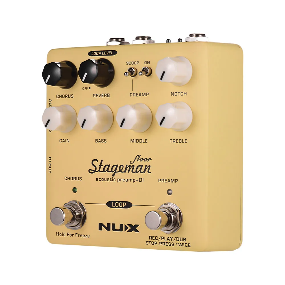 NUX Stageman Напольная акустическая гитара скрипка Педаль Эффекта с хором