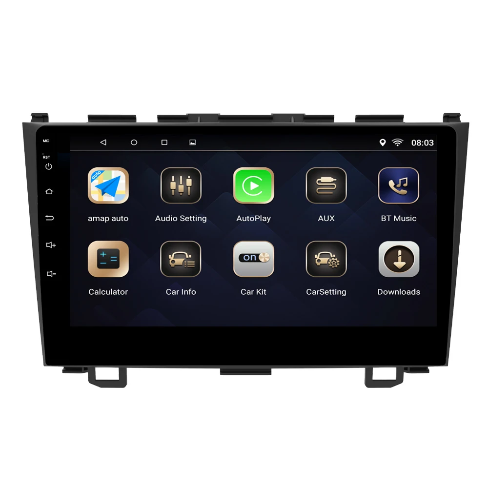 Best Car Multimedia player 1 Din Android 7.1 Car DVD For Honda CRV 2007-2011 9" 2G/16G touch screen Car Radio GPS 1