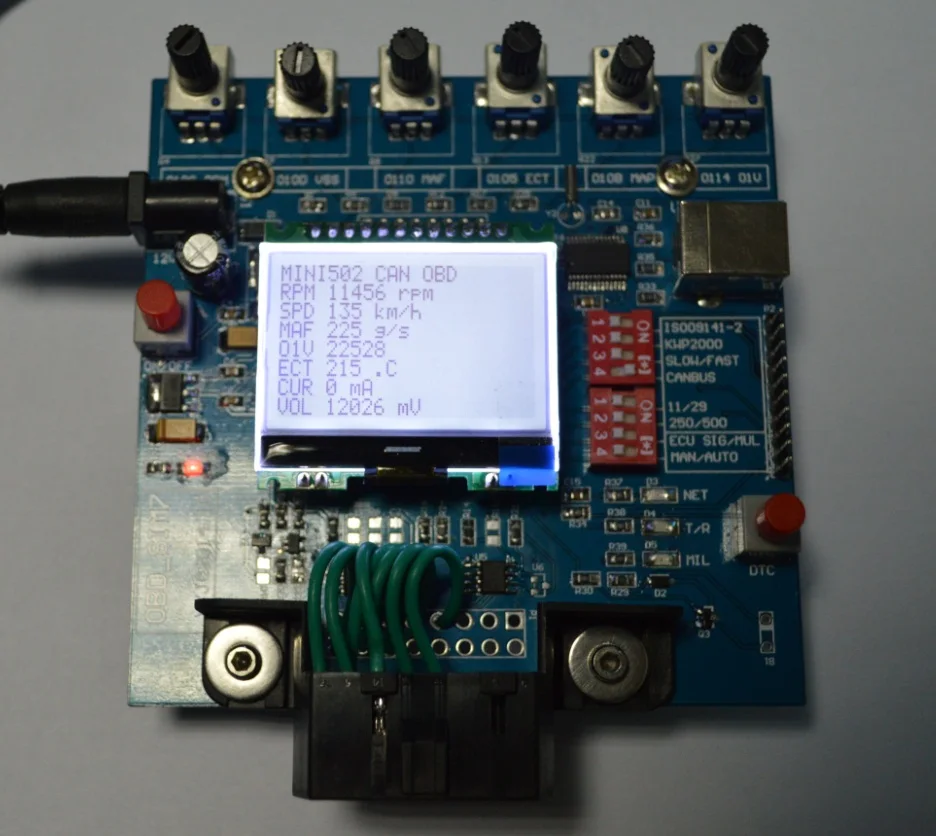 

OBD simulator J1939 simulator MINI version 502 current measurement ECU