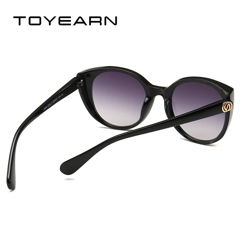 TOYEARN Роскошные брендовые дизайнерские новые модные женские солнцезащитные очки кошачий глаз женские винтажные градиентные солнцезащитные очки для женщин UV400