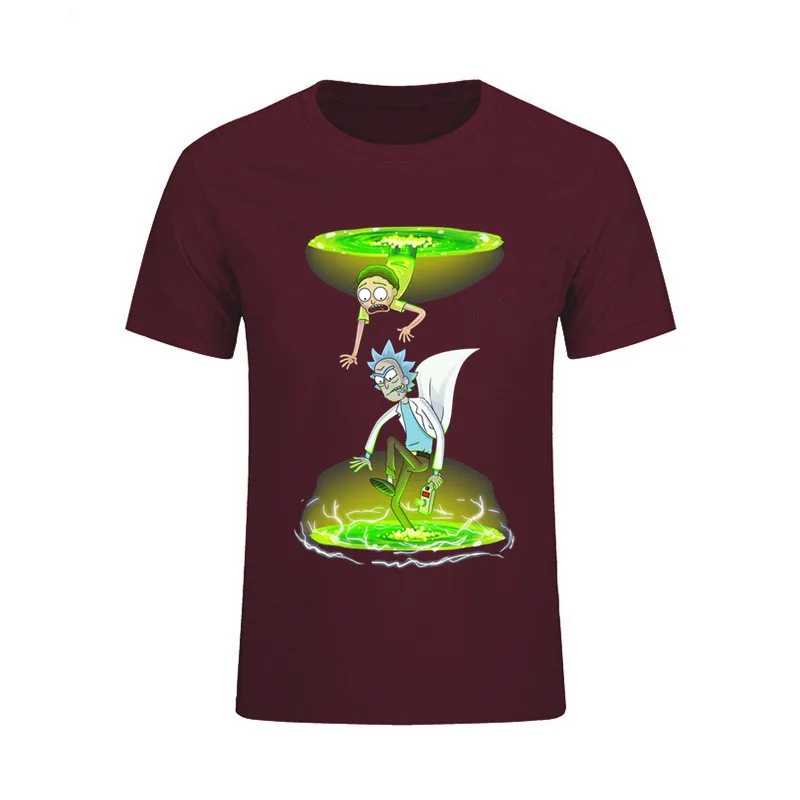 

Men T shirt Fantansy Rick Morty 2017 Summer Anime Rick and Morty T-shirt Peace Among Worlds Folk Fitness Cartoon Tee shirt