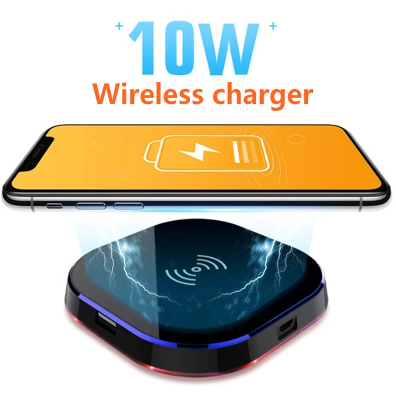

KERNUAP 10W Qi Wireless Charger for iPhone X/XS Max XR 8 8 Plus Visible Fast Wireless Charging pad for Samsung S8 S9/S9+ Note 9