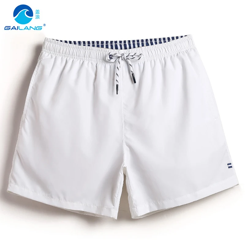 Günstige Mensbadebekleidung reizvollen weißen board shorts strand surfing schweiß mesh liner männer badeanzüge badeanzüge plavky einfarbig dunkelblau