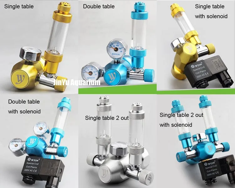 Аквариум CO2 регулятор 110v 220v JIS m22-14 W21.8 CGA320 интерфейс обратный клапан счетчик пузырьков Магнитный Соленоидный клапан