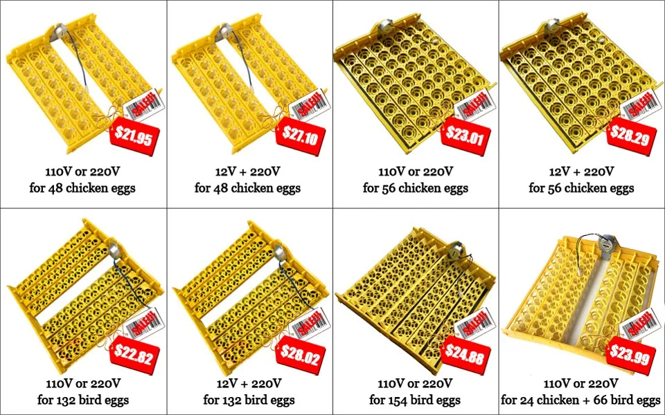 3 pcs 1 Lot Cheap Price Brooder Spare Parts Incubator DIY Accessory Plastic Auto Turn Tray Eggs for 48 56 Chicken Tray