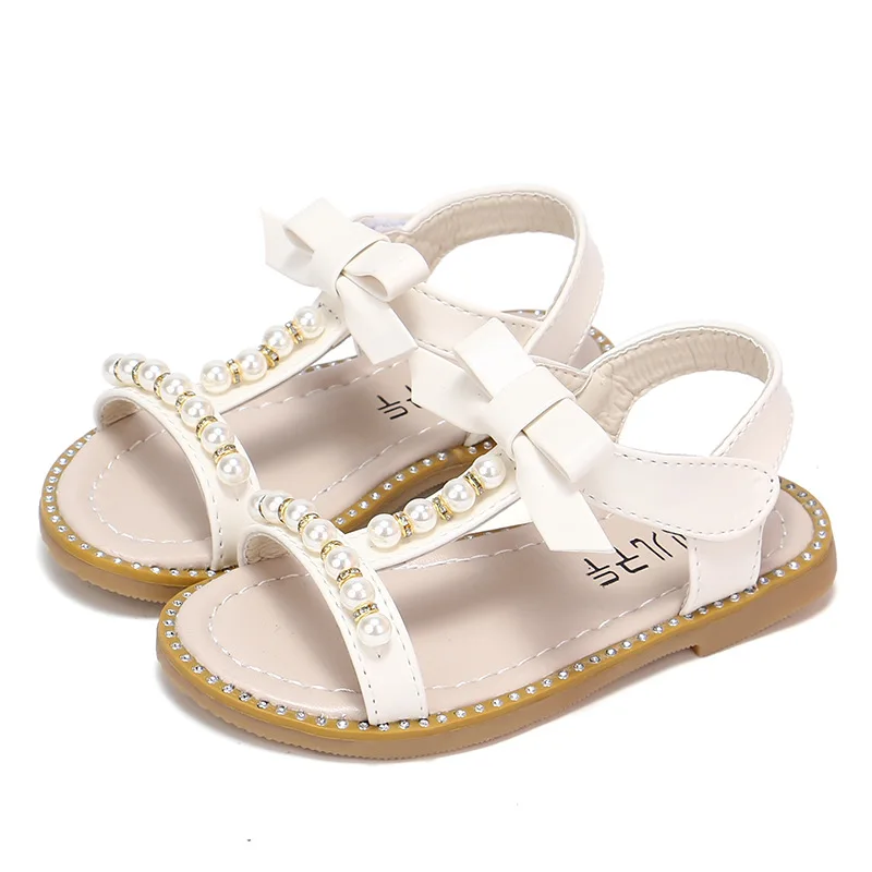

2019 New Summer Girls Sandals Children Toddler Kids Girls Flat Beach Sandals Cute Bow Girls Princess Shoes 1-6 Years