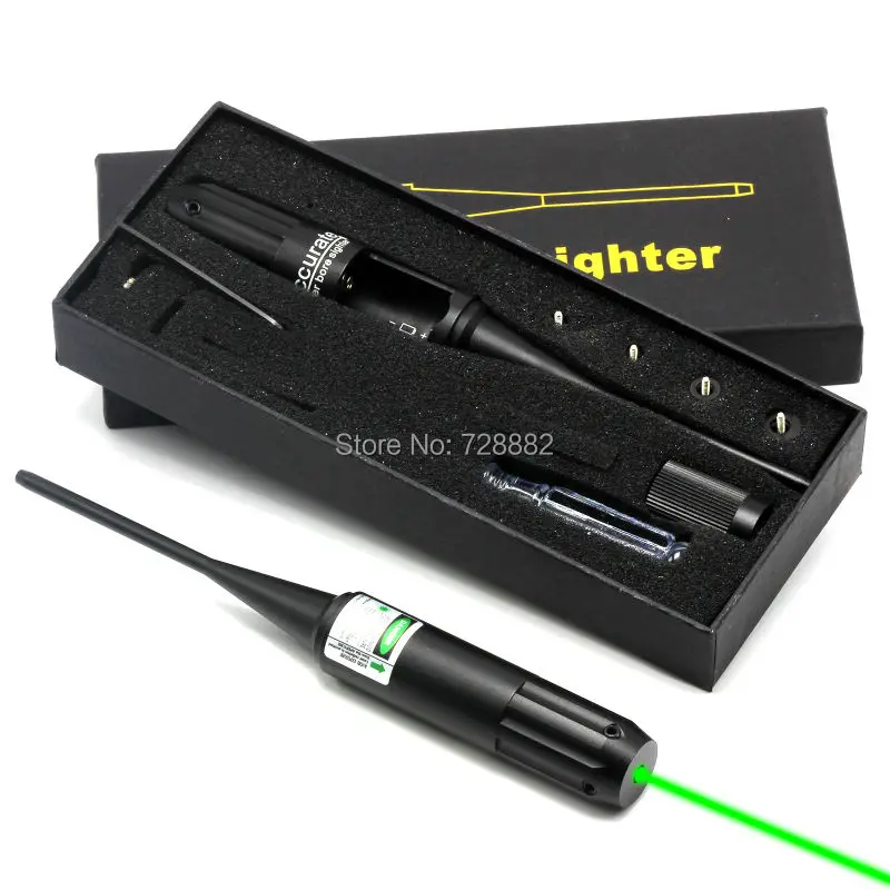 Green Laser BoreSighter Kit Green Colimador Laser Bore Sighter For .22 to .50 Caliber Rifles Handgun boresighter scope alignment device rifles pistols handguns firearms bore sight kit