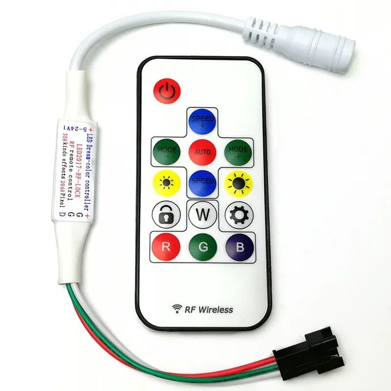 Пиксельная Светодиодная лента для управления WS2811 SK6812 WS2812B 1903 в пост. Тока 12 24