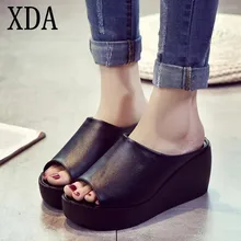 XDA 2018 Hot Sale fashion Women Summer Fashion shoes women platform wedges Fish Mouth Sandals Thick