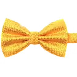 2017 Новый Для мужчин обычный полиэстер Предварительно Связанные Свадебный галстук-бабочка (Золотой)